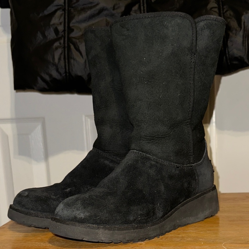 UGG Black Wedged Boots